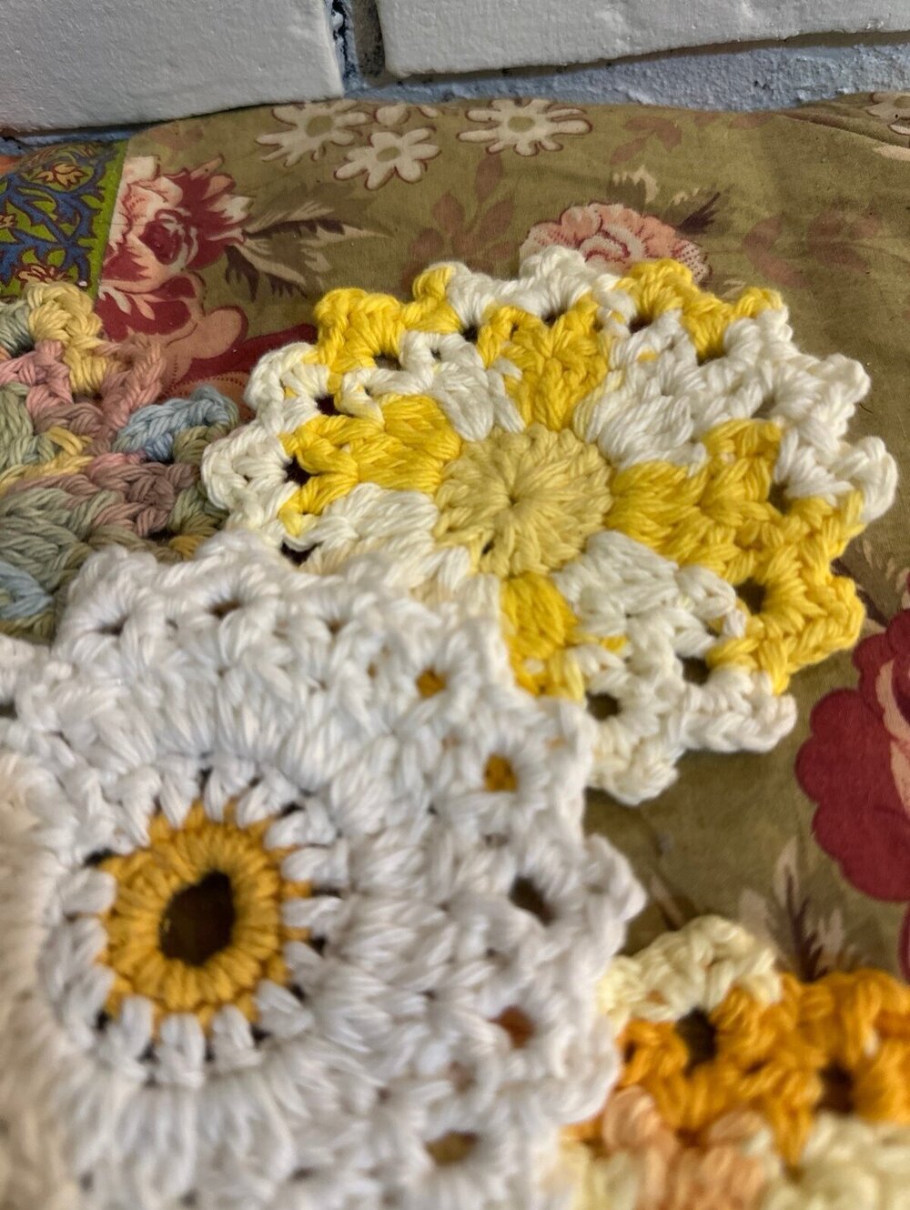 Handmade Spring Crochet Coasters Decor - Picture 3 of 6